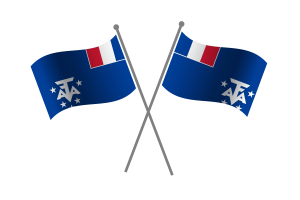 Drapeau d'amitié des Terres australes et antarctiques françaises flag
