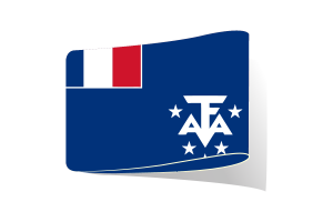 Clipart d'illustration du drapeau des Terres australes et antarctiques françaises flag