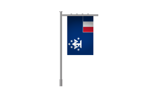 Drapeau debout 3D des Terres australes et antarctiques françaises flag