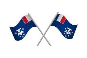 Émblème du drapeau des Terres australes et antarctiques françaises vectoriel gratuit flag