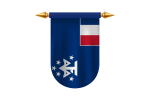 Images d'emblème du drapeau des Terres australes et antarctiques françaises vectoriel flag