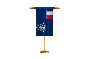 Drapeau cérémonial des Terres australes et antarctiques françaises vectoriel gratuit flag