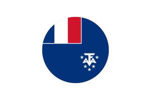 Drapeau des Terres australes et antarctiques françaises cercle vectoriel gratuit flag