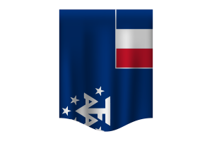 Bannière du drapeau des Terres australes et antarctiques françaises flag