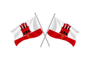 Gibraltar Waving Friendship Flag flag