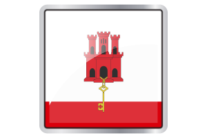 Gibraltar Flag Square icon flag