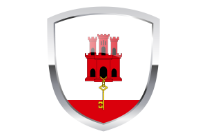 National Flag of Gibraltar Clipart flag