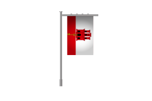 3d Gibraltar Standing Flag flag