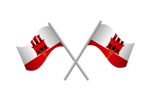 Gibraltar Flag Emblem Vector Free flag