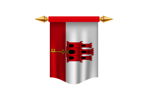 Gibraltar Flag Royal Banner flag