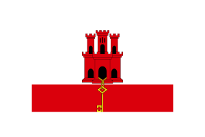 Gibraltar Flag Triangle Vector Illustration flag