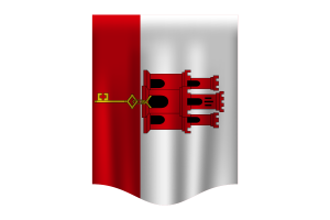 Gibraltar Flag Banner flag