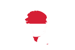 Greenland Map with Flag flag