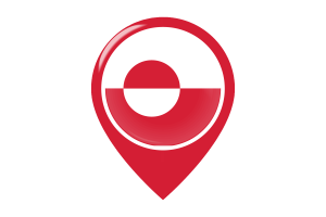 Greenland Flag Map Pin Icon flag