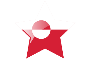 Greenland Flag Star Icon flag