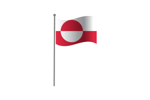 Waving Flag of Greenland flag