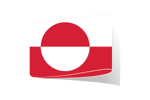 Greenland Flag Illustration Clipart flag