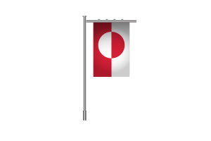 3d Greenland Standing Flag flag