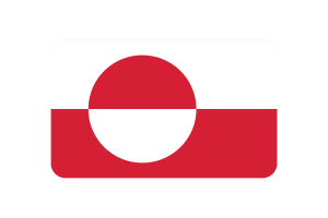 Greenland Flag Triangle Rounded Shape flag