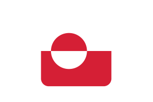 Greenland Flag Square Rounded Shape flag
