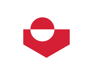 Greenland Flag Hexagon Shape flag