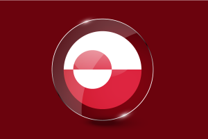 Greenland Flag Glossy Round Button flag
