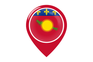 Guadeloupe Flagge Karten-Pin-Icon flag