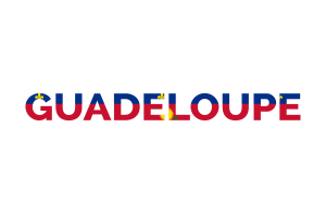 Guadeloupe Text Kunst flag