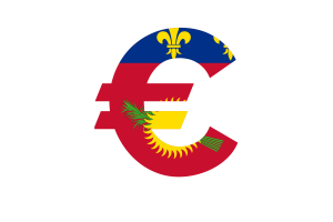 Guadeloupe Währungs-Icon flag