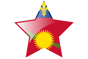 Guadeloupe Flagge Stern-Icon flag