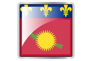 Guadeloupe Flagge Quadrat-Icon flag