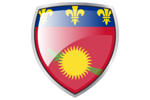 Guadeloupe Flagge Couche Wappen flag