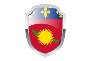 Guadeloupe Schild Logo flag