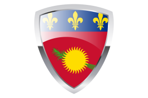 Guadeloupe Schild Flagge flag