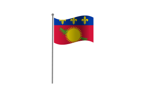 Wehende Flagge von Guadeloupe flag