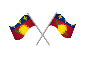 Guadeloupe Flagge Emblem Vektor Kostenlos flag