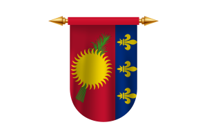 Guadeloupe Flagge Emblem Vektor Bilder flag