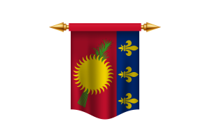 Guadeloupe Flagge königliches Banner flag