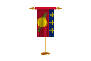 Guadeloupe zeremonielle Flagge Vektor Kostenlos flag