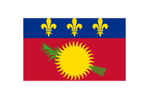 Guadeloupe Flagge dreieckige Vektor Illustration flag
