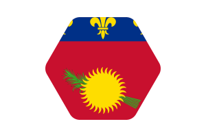 Guadeloupe Flagge Vektor Illustration flag