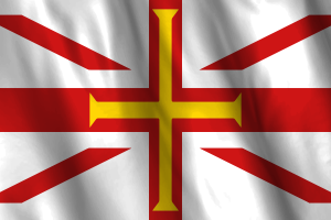 National Flag of Guernsey islands flag