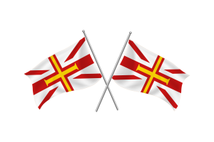 Guernsey islands Waving Friendship Flag flag