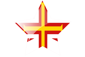 Guernsey islands Flag Star Icon flag