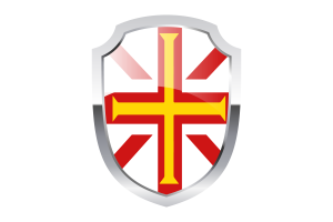 Guernsey islands Shield Logo flag