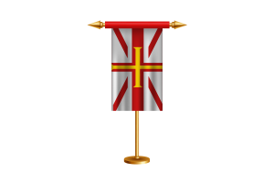 Guernsey islands Ceremonial Flag Vector Free flag