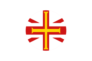 Guernsey islands Flag Circle Vector Free flag