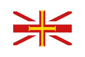 Guernsey islands Flag Triangle Vector Illustration flag