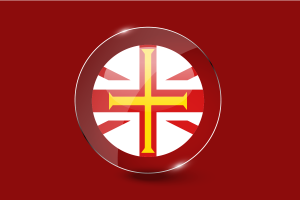 Guernsey islands Flag Glossy Round Button flag