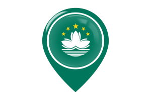 Macao Flag Map Pin Icon flag